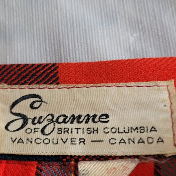 Suzanne Vintage Plaid Pleated Skirt Girls 12 CND 10 US Waist 24" Cabincore - Picture 2 of 10